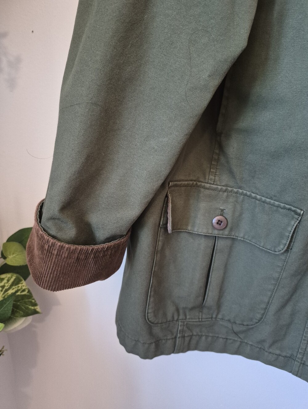 LL Bean Womens Chore Coat Flannel Lined Size XLarge Green Excellent Condition - Picture 8 of 10